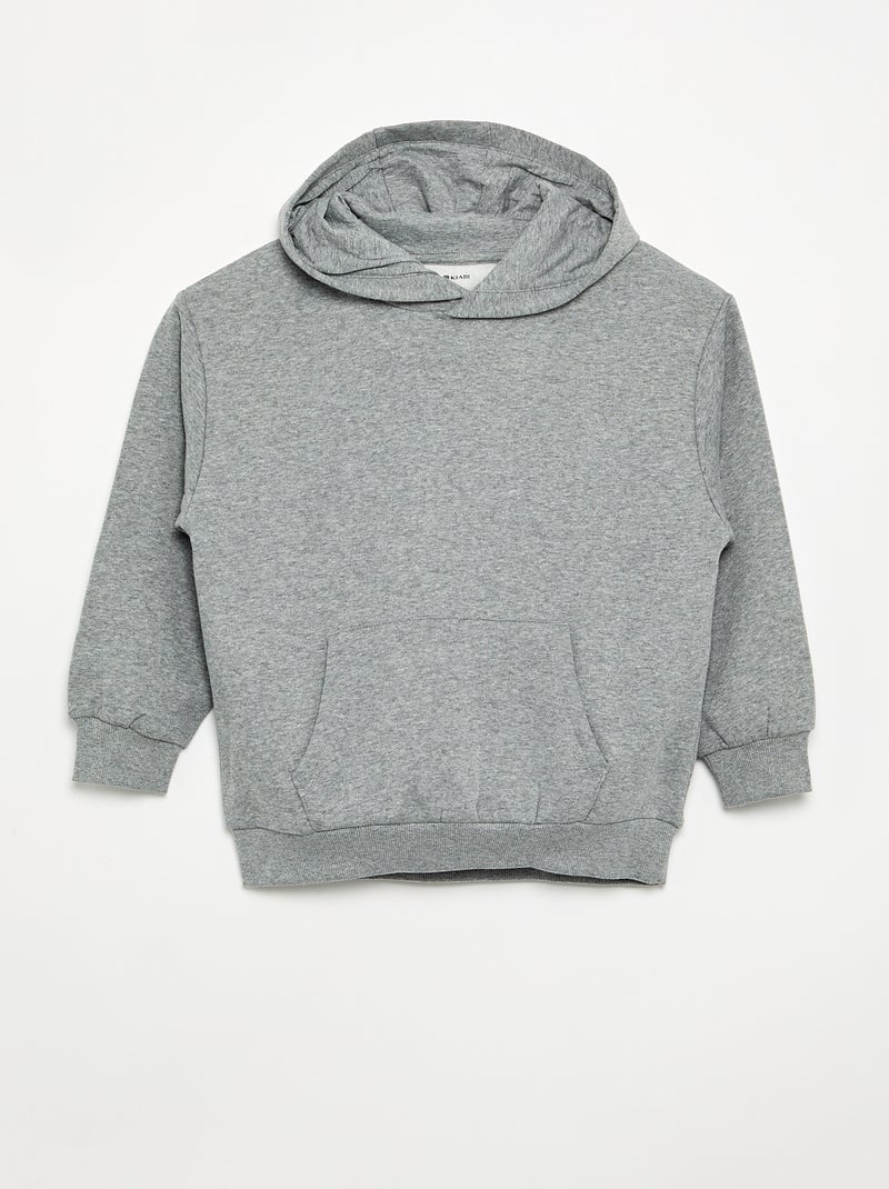 Lot de 2 sweats unis à capuche Gris - Kiabi