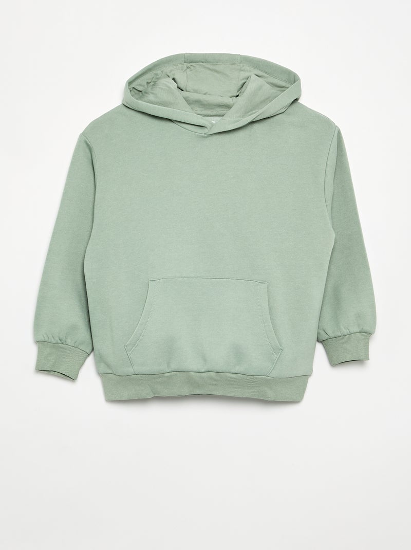 Lot de 2 sweats unis à capuche Vert - Kiabi