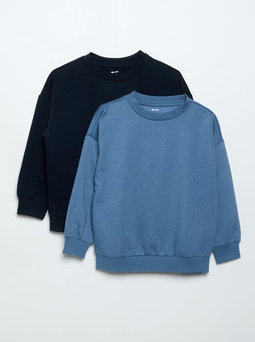 Lot de 2 sweats unis - Kiabi