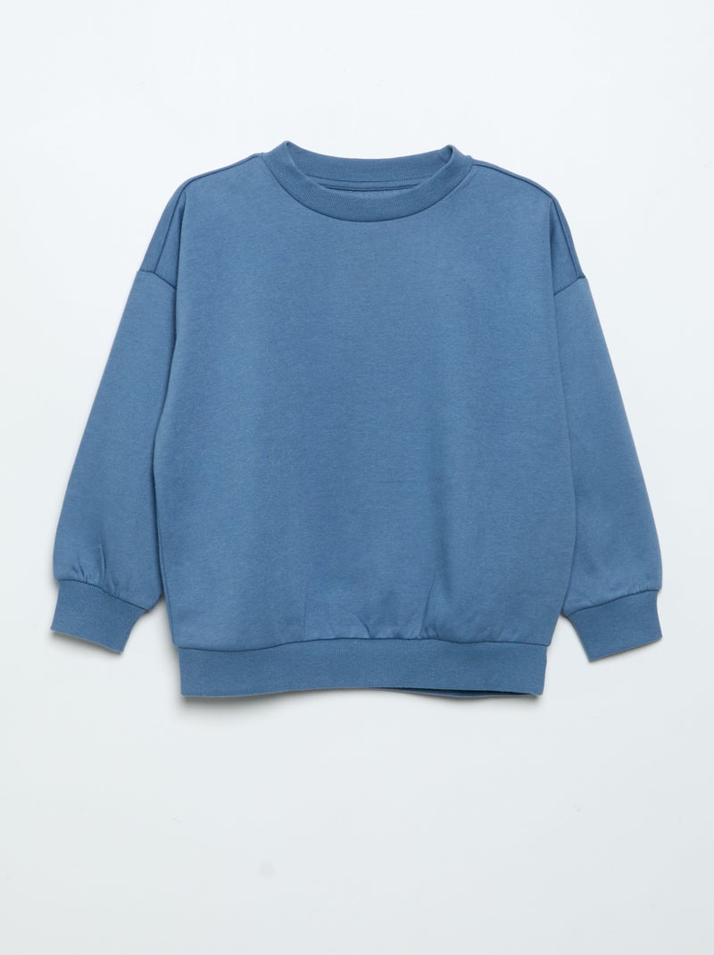Lot de 2 sweats unis Bleu - Kiabi