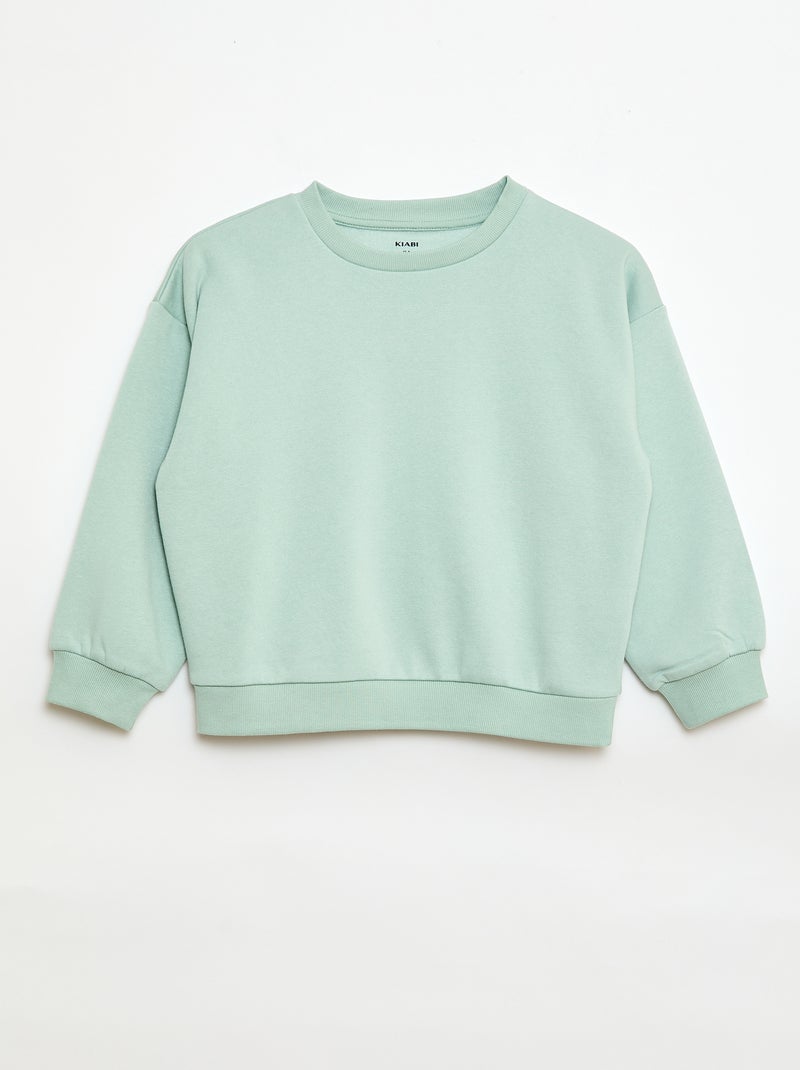 Lot de 2 sweats unis en molleton Violet - Kiabi