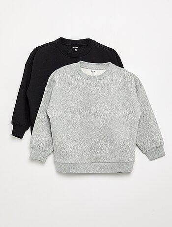 Lot de 2 sweats unis