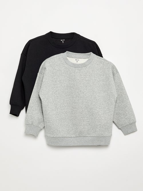 Lot de 2 sweats unis - Kiabi Lot de 2 sweats unis - Kiabi