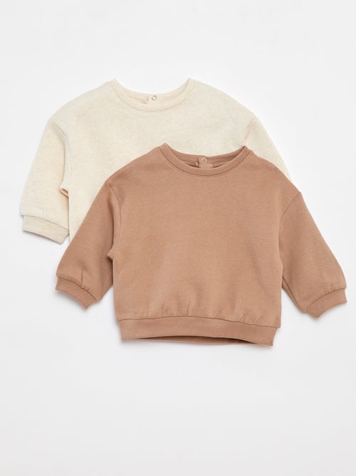 Lot de 2 sweats unis oversize - Kiabi