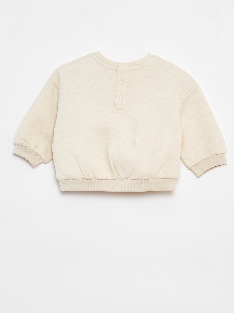 Lot de 2 sweats unis oversize Beige - Kiabi
