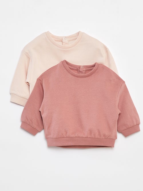 Lot de 2 sweats unis oversize - Kiabi