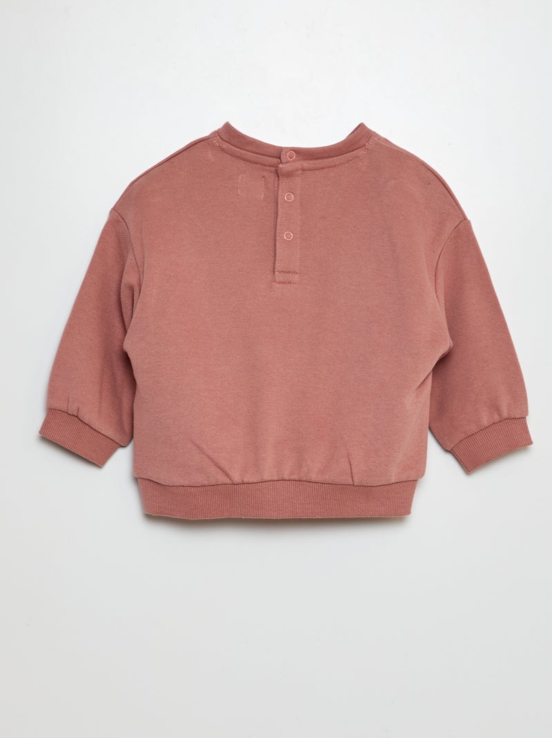 Lot de 2 sweats unis oversizes Rose - Kiabi