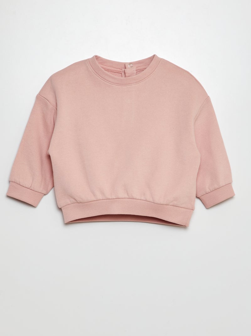 Lot de 2 sweats unis oversizes Rose - Kiabi