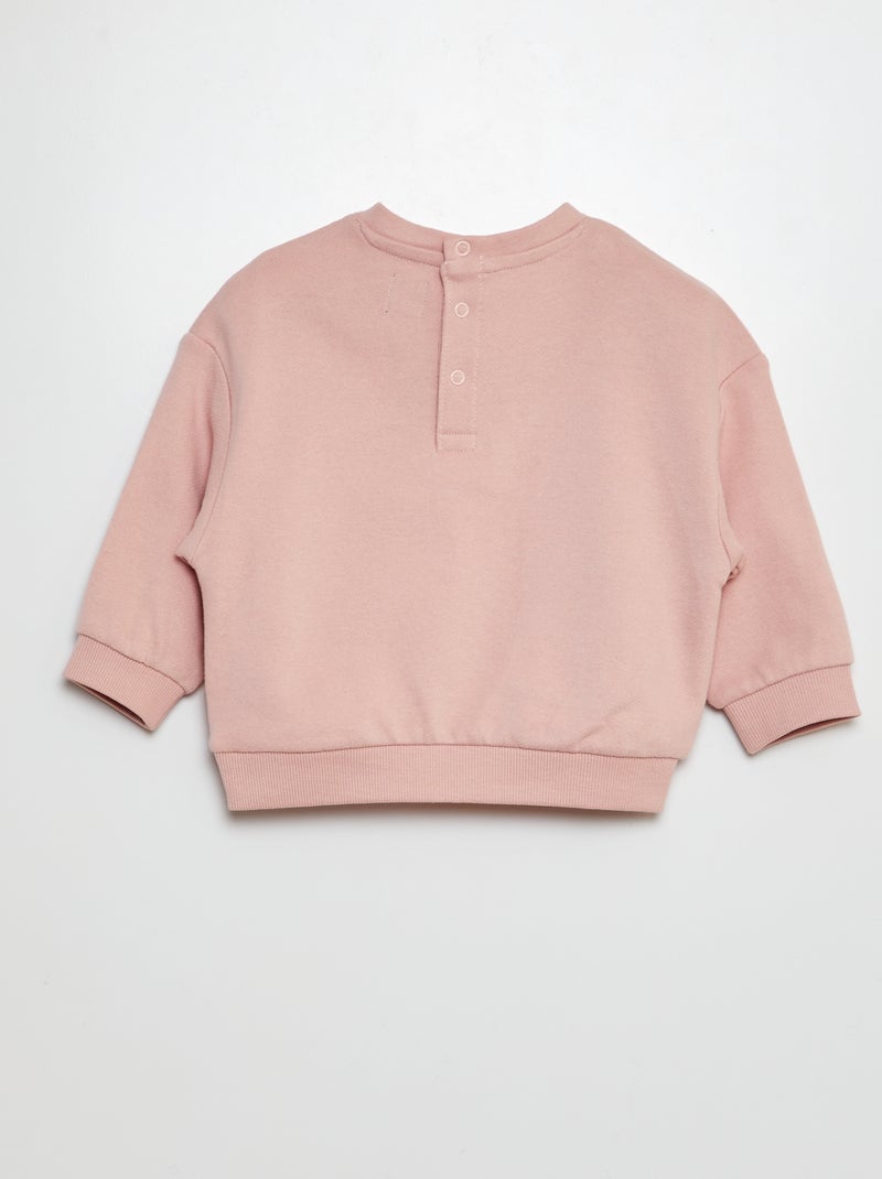 Lot de 2 sweats unis oversizes Rose - Kiabi