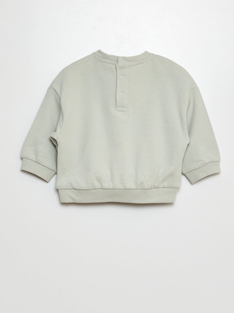 Lot de 2 sweats unis oversizes Vert/marron - Kiabi