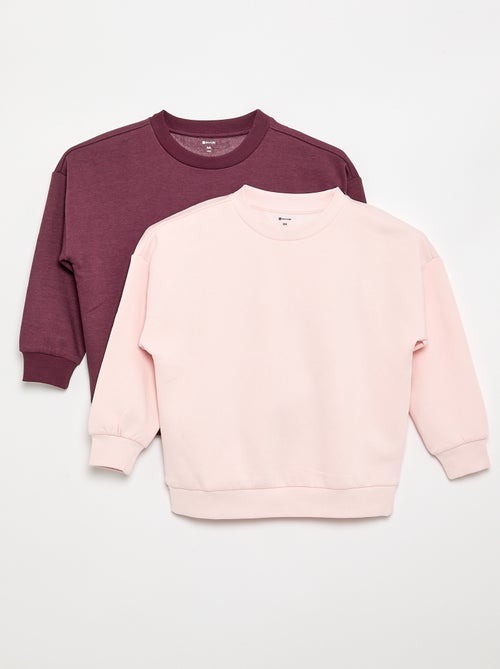Lot de 2 sweats unis - Kiabi Lot de 2 sweats unis - Kiabi