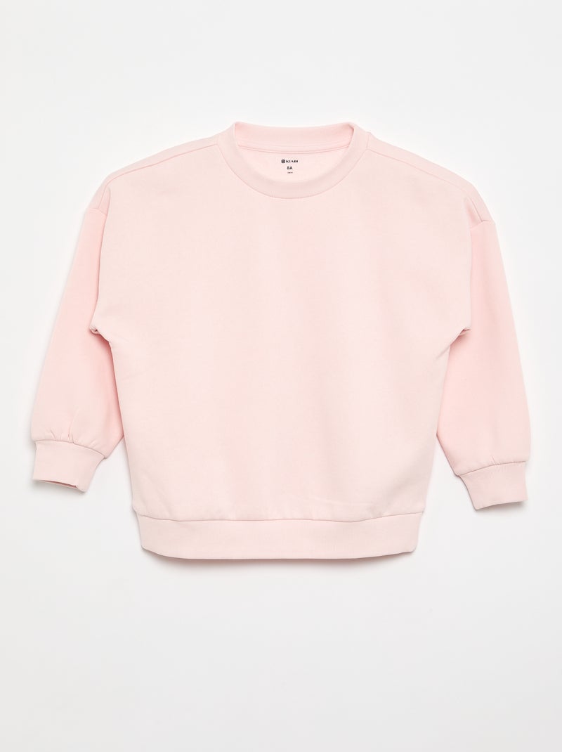 Lot de 2 sweats unis Rose - Kiabi