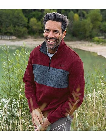 Lot de 2 sweats zippés en molleton chiné - atlas for men