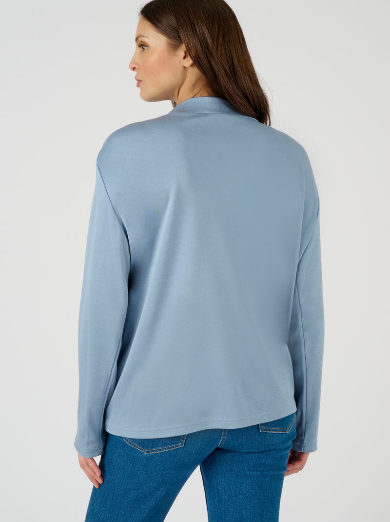 Lot de 2 t-shirt col montant - Damart Bleu Ecru - Kiabi