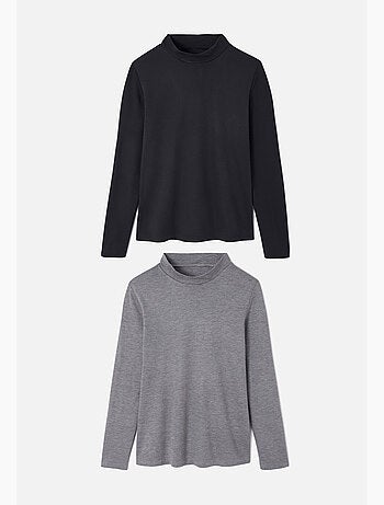 Lot de 2 t-shirt col montant - Damart