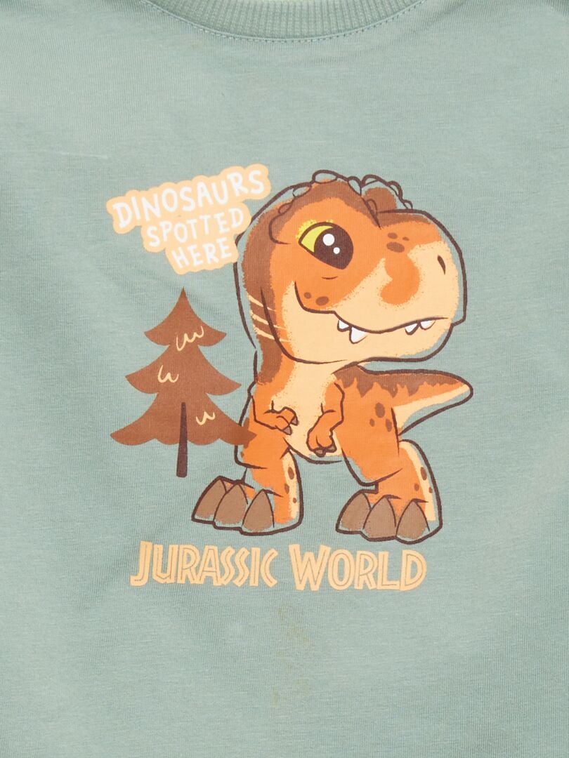 T-shirt Jurassic World Homme – Vert – Taille S – 100% Coton – Occasion Parfait état