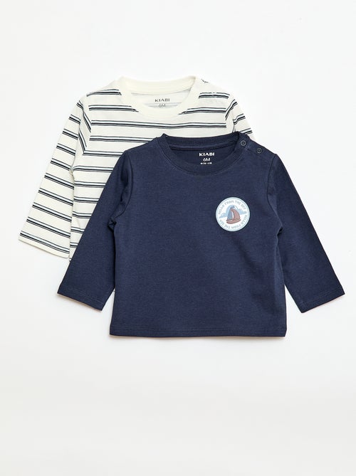Lot de 2 t-shirts à manches courtes - Kiabi Lot de 2 t-shirts à manches courtes - Kiabi