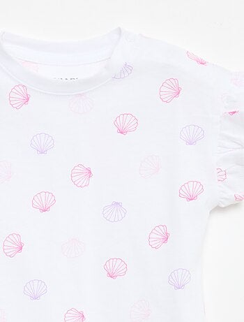 Lot de 2 T-shirts à manches courtes en jersey de coton