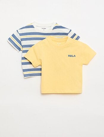 Lot de 2 T-shirts à manches courtes en jersey de coton