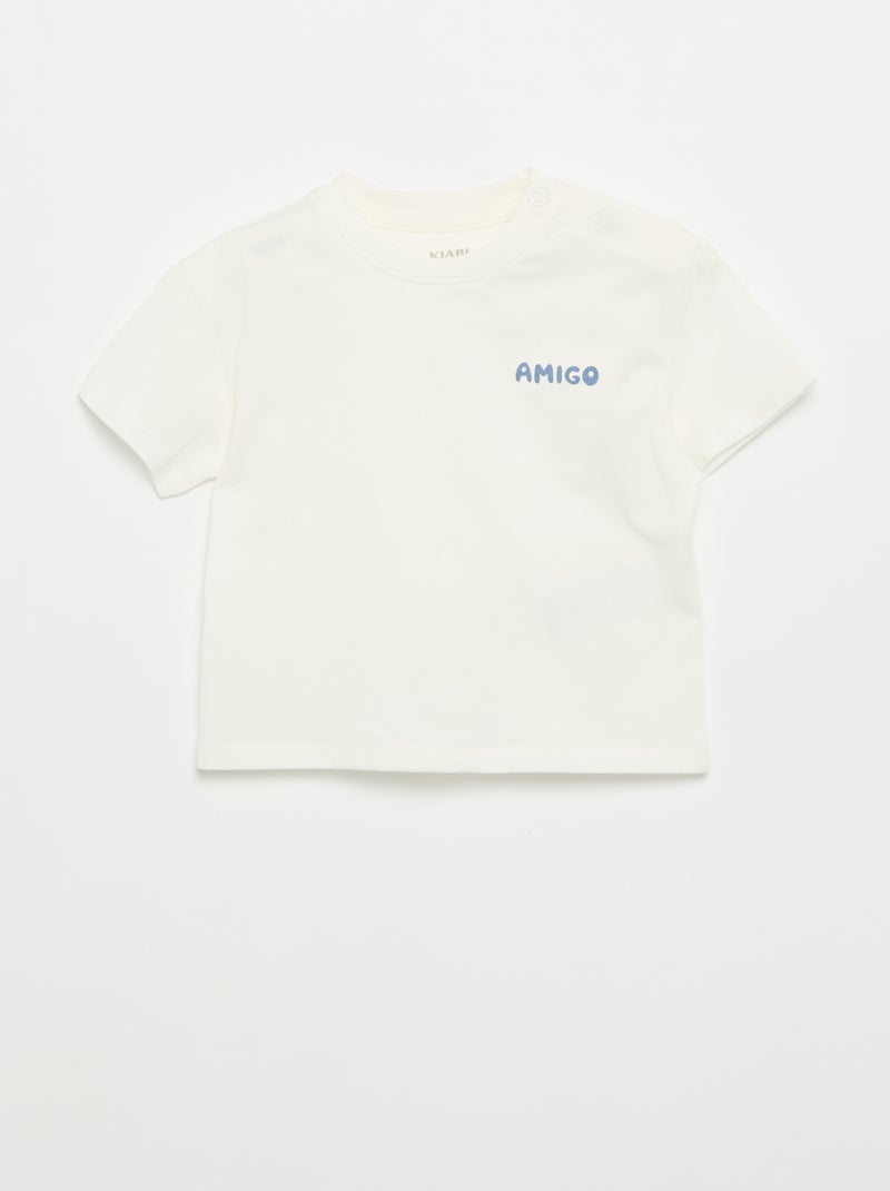 Lot de 2 T-shirts à manches courtes en jersey de coton Bleu - Kiabi