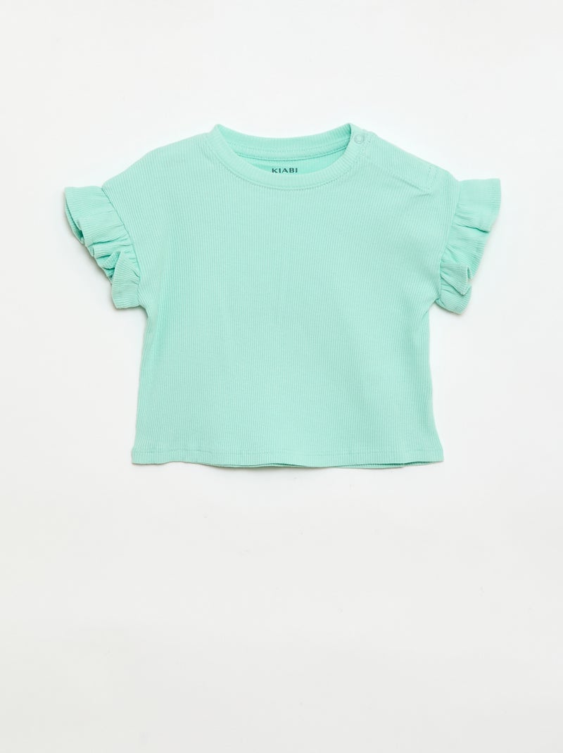 Lot de 2 T-shirts à manches courtes en jersey de coton Rose - Kiabi