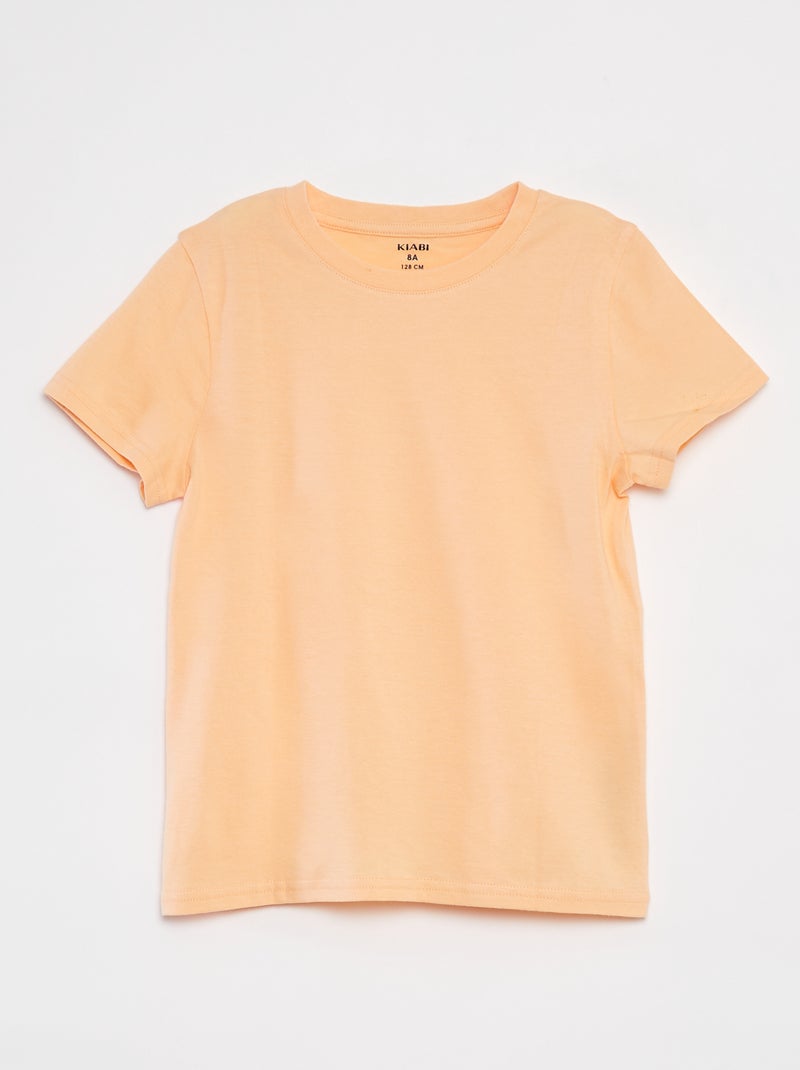 Lot de 2 t-shirts à manches courtes et col rond BLANC - Kiabi