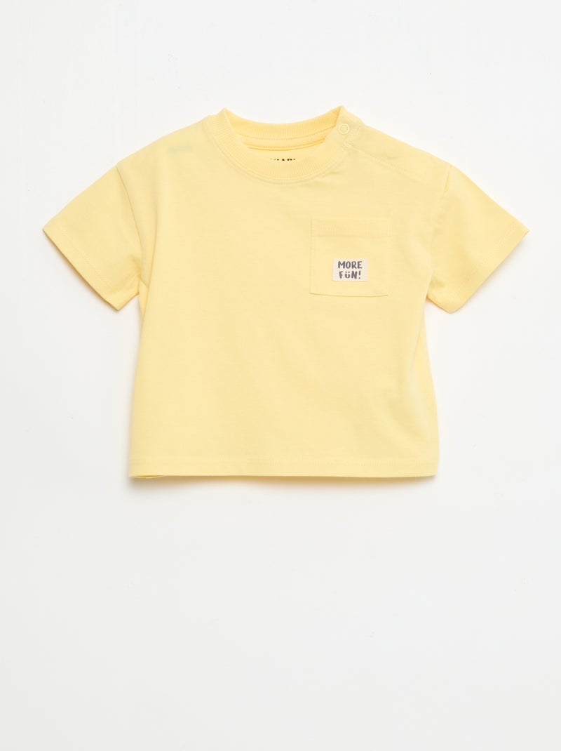 Lot de 2 T-shirts à manches courtes Jaune - Kiabi