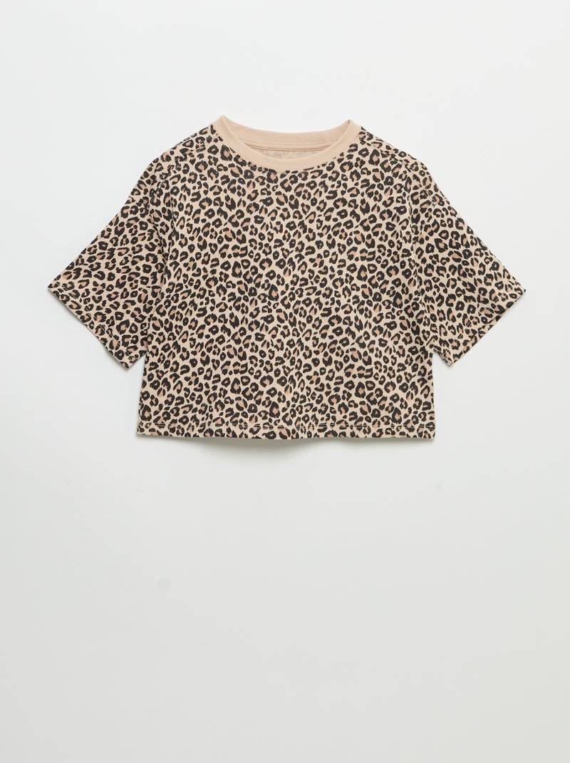 Lot de 2 t-shirts à manches courtes Marron - Kiabi