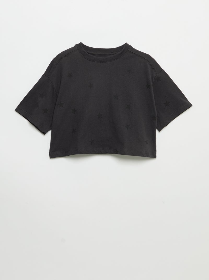 Lot de 2 t-shirts à manches courtes Noir - Kiabi