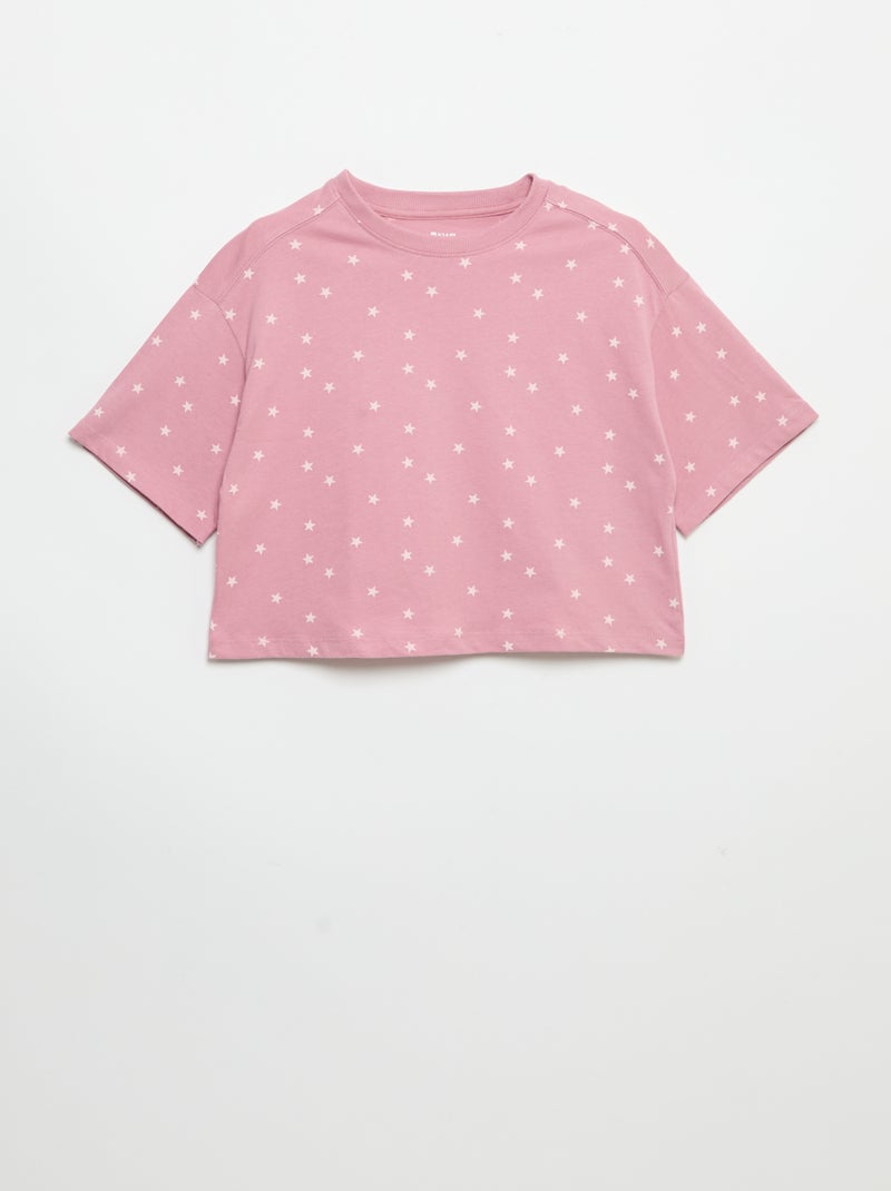 Lot de 2 t-shirts à manches courtes Violet - Kiabi