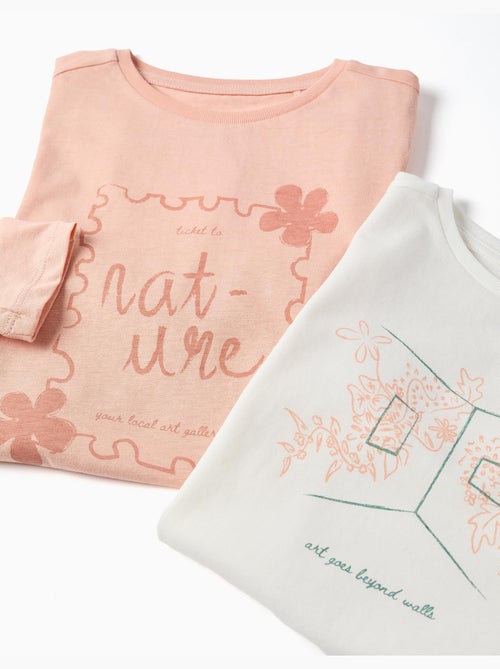 Lot de 2 T-shirts à manches longues avec imprimés de l'art - Kiabi Lot de 2 T-shirts à manches longues avec imprimés de l'art - Kiabi