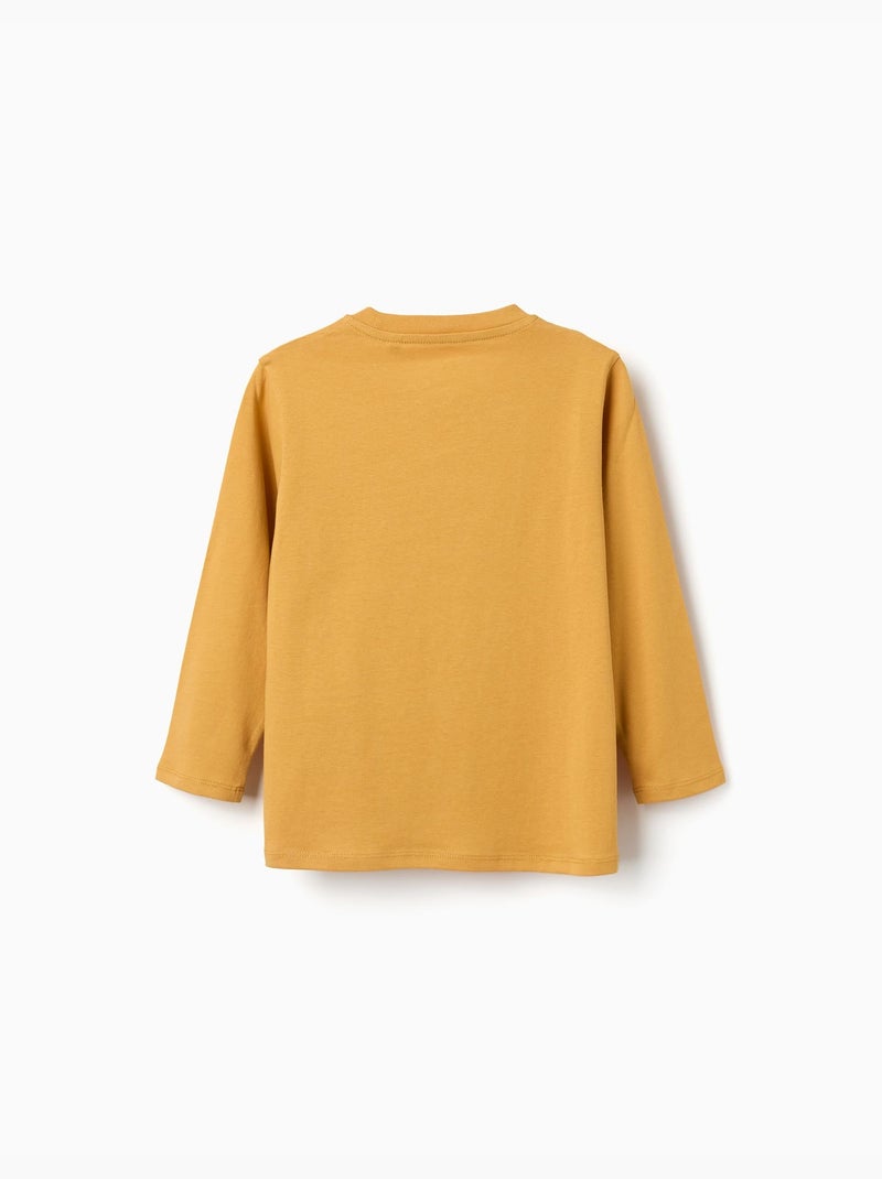 Lot de 2 T-shirts à manches longues avec imprimés Jaune - Kiabi