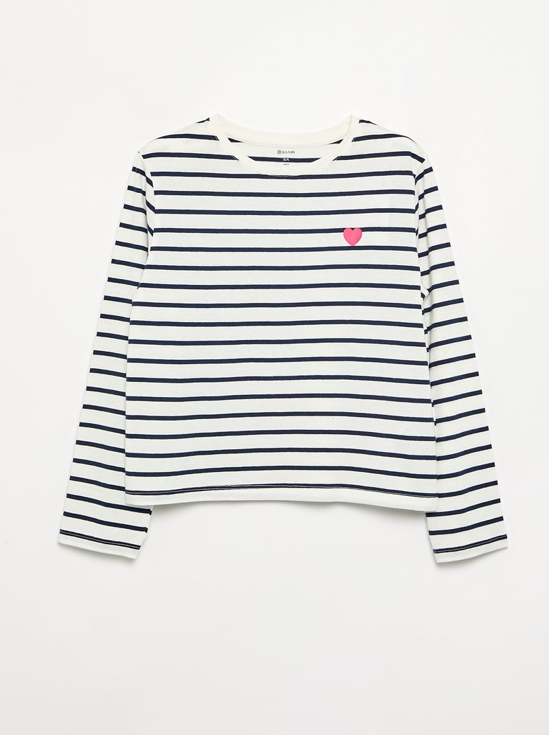 Lot de 2 T-shirts à manches longues Blanc - Kiabi