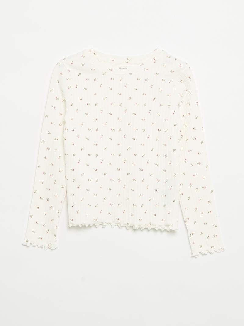 Lot de 2 T-shirts à manches longues Blanc - Kiabi