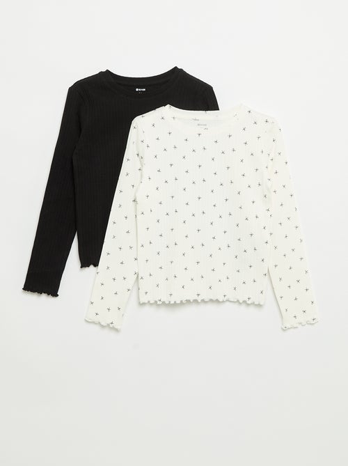 Lot de 2 T-shirts à manches longues - Kiabi