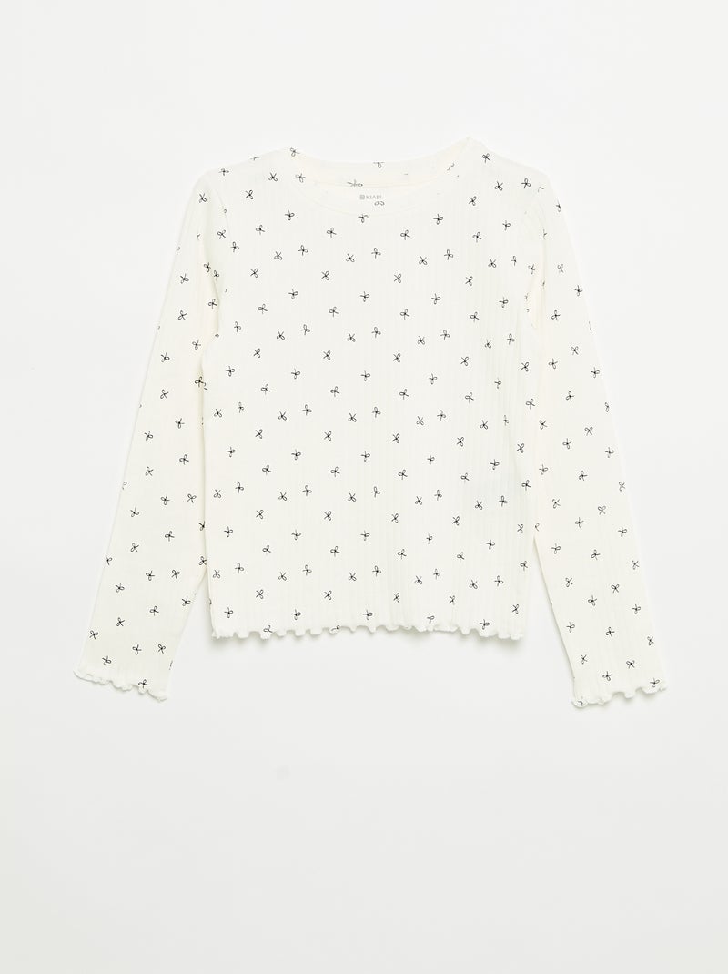 Lot de 2 T-shirts à manches longues Blanc - Kiabi