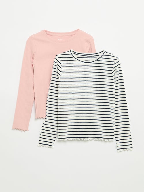 Lot de 2 T-shirts à manches longues - Kiabi