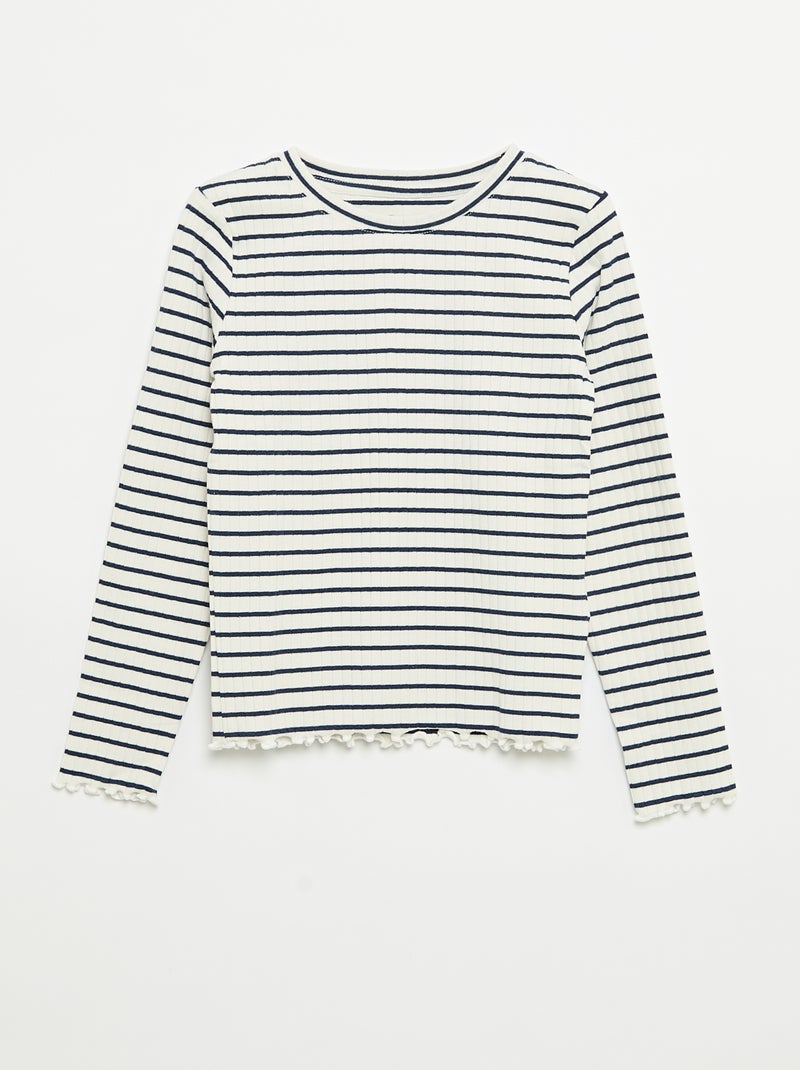 Lot de 2 T-shirts à manches longues Blanc - Kiabi