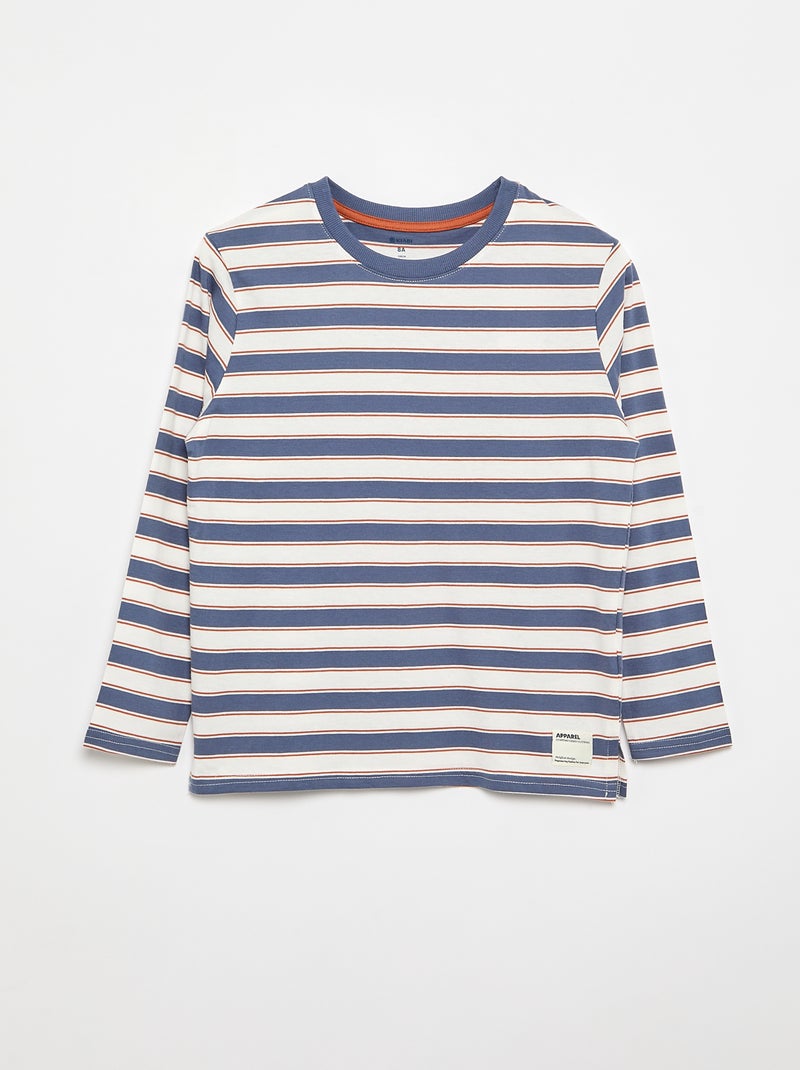 Lot de 2 T-shirts à manches longues Bleu - Kiabi