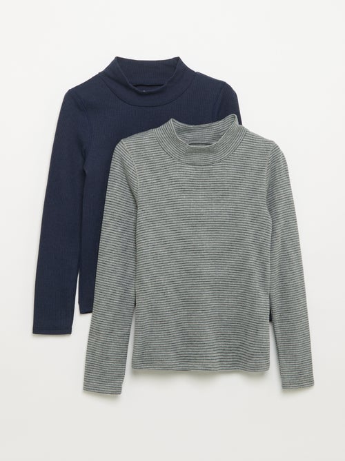Lot de 2 T-shirts à manches longues - Kiabi