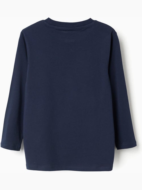 Lot de 2 T-shirts à manches longues en coton avec imprimés - Kiabi