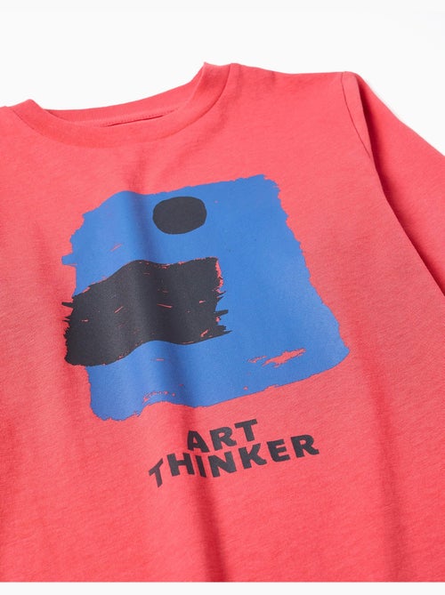 Lot de 2 T-shirts à manches longues en coton avec imprimés - Kiabi