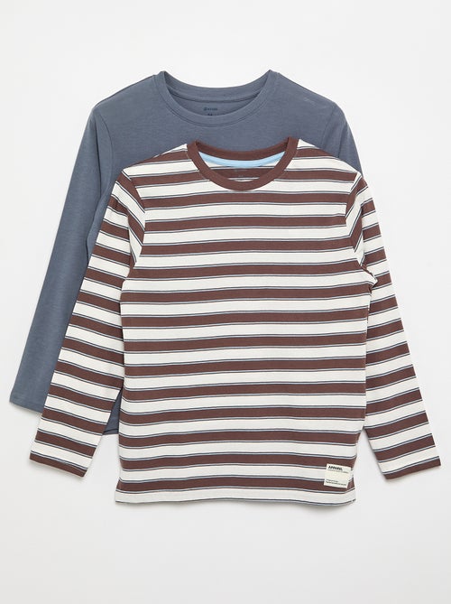 Lot de 2 T-shirts à manches longues - Kiabi
