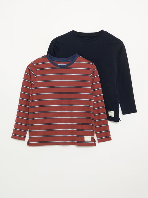Lot de 2 T-shirts à manches longues - Kiabi