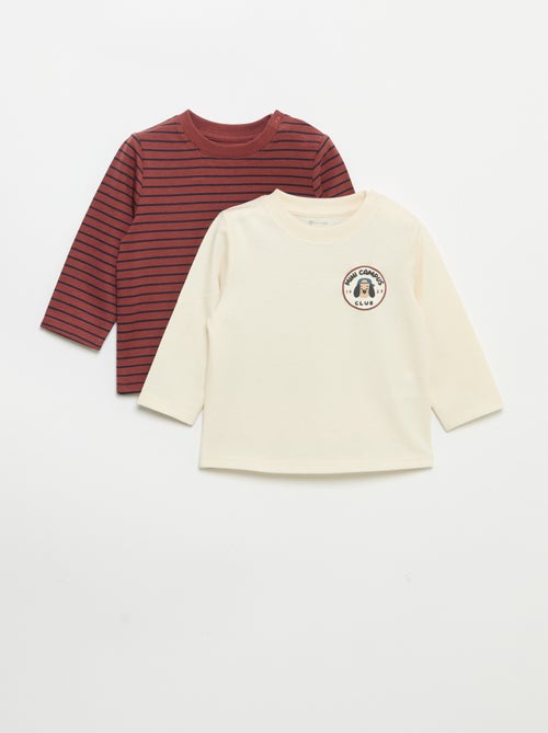 Lot de 2 T-shirts à manches longues - Kiabi Lot de 2 T-shirts à manches longues - Kiabi