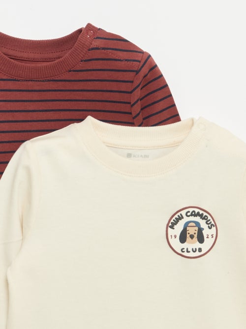 Lot de 2 T-shirts à manches longues - Kiabi Lot de 2 T-shirts à manches longues - Kiabi
