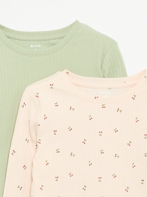 Lot de 2 T-shirts à manches longues - Kiabi