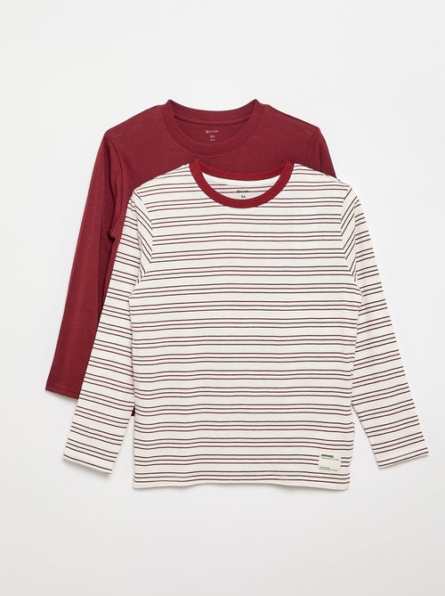Lot de 2 T-shirts à manches longues - Kiabi Lot de 2 T-shirts à manches longues - Kiabi
