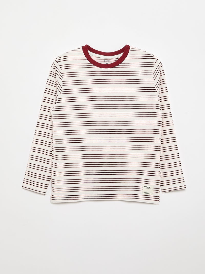 Lot de 2 T-shirts à manches longues Rouge - Kiabi