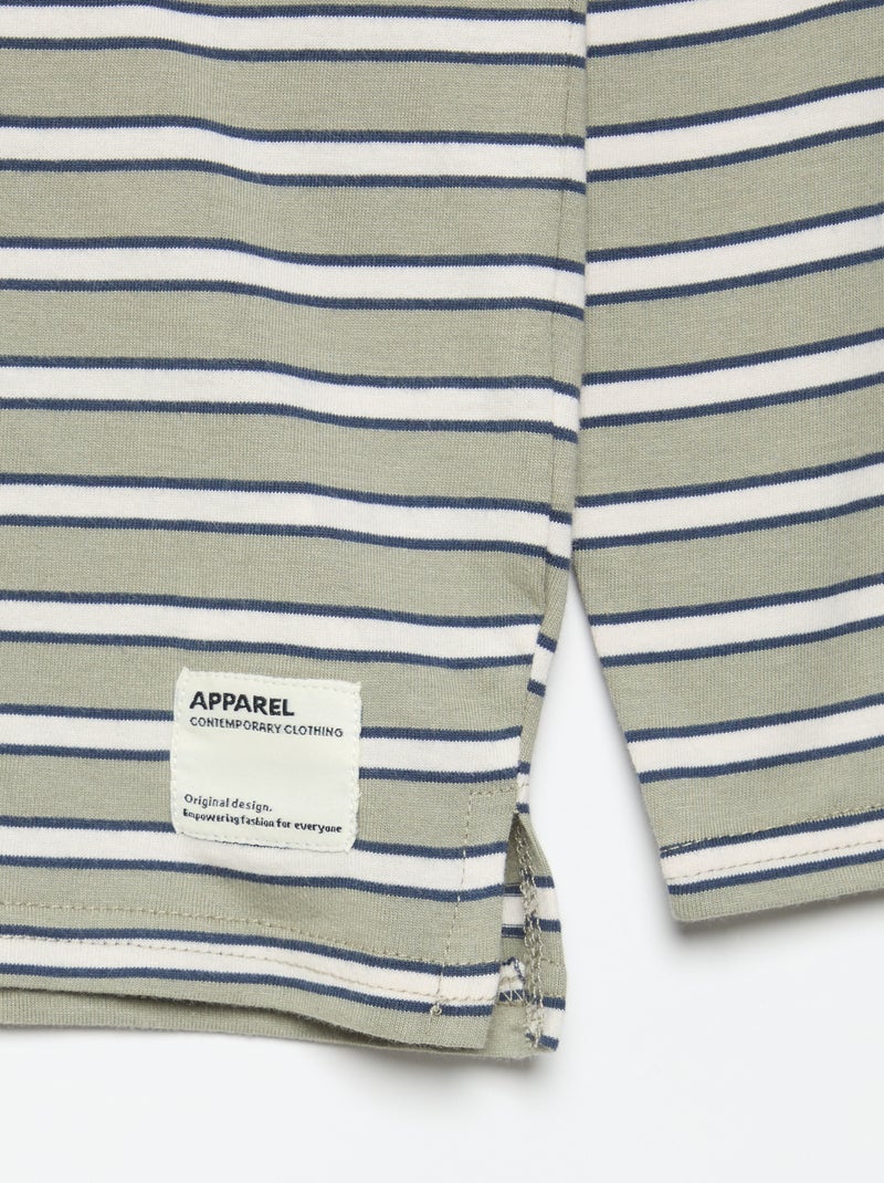 Lot de 2 T-shirts à manches longues Vert - Kiabi